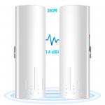 5.8G 14dBi 24V PoE 3KM Point to Point Wireless Bridge Wifi Outdoor CPE for sale