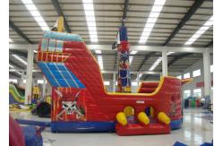 China Manufacturer Inflatable Pirate Ship Bouncy House With Slide Inflatable Obstacle Course supplier
