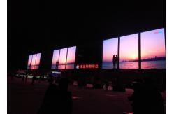 China SMD3535 IP66 3906 Pixel /Sqm LED Mesh Screen P16mm 7800cd/sqm supplier