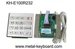China Vandal Proof Kiosk / ATM Checking Devices Metal Numeric Keypad Outdoor , 16 Function Keys supplier
