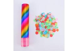 China Round Aluminum Foil Flame Retardant Paper Confetti Cannon Metal Boom Manual Party Popper supplier