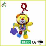 Lion 15cm Baby Plush Rattle With Chewing Teethers for sale