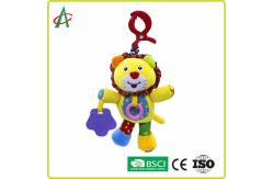 China Lion 15cm Baby Plush Rattle With Chewing Teethers supplier