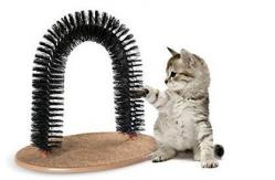China Arch Bristle Ring Pet Cleaning Brush Self Grooming For Controlling Shedding supplier