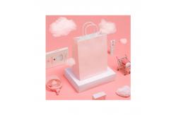 China Offset Printing Craft Pink Gift Bag With Hand Length Handle supplier