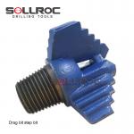 Durable Performance Drag Drill Rock Bit with Threaded Connection Forging Processing for sale