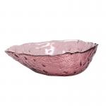 4mm Thick Customized Logo Drip Shaped Glass Salad Bowl for sale