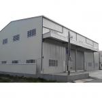 Industrial Steel Structure Warehouse Construction , Prefab Metal Warehouse Building for sale