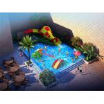 Anti UV Aqua Park Playground Spray Park Fiberglass Family Water Slides for sale