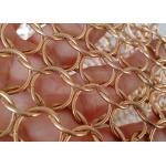 Gold Color Stainless Steel 12mm Ring Mesh Curtain Indoors And Outdoors for sale