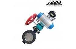 China Small Fluid Resistance Hard Sealed Pneumatic Actuator Operated Butterfly Valve supplier