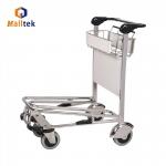 Stainless Steel Airport Trolley Load 250KG 2 Tier 4 Wheels With Brakes for sale