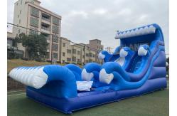 China Splash Inflatable 0.55mm PVC Water Slide With Swimming Pool supplier