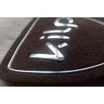 Custom Heat Transfer Embossed Leather Patches 3D Logo On Suede , Clothes TPU Labels