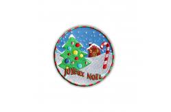 China Merry Christmas 3D PVC Patches Embroidered Merrowed Cut Border supplier