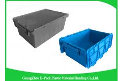 China Blue  PP Plastic Attached Lid Containers , plastic storage boxes with lids supplier