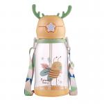 600ml Plastic Straw Cup Plastic Water Bottle With Leak Proof Straw for sale