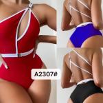 Ladies One Piece Swimsuit Solid Color Factory Direct Supply High Waist  Miss Hard Wearing The New Type for sale