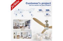 China Dimmable LED 52 Inches Solid Wood Ceiling Fan Light With Smart App Control supplier