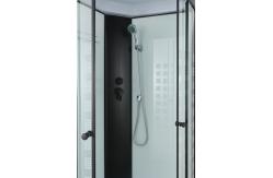 China Modern Shower Pods Cabins With Printing Glass And Black Frame supplier