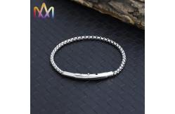 China Hypoallergenic SS316L Men Punk Bracelet With Handmade Cuff Chain supplier