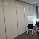 85MM Aluminum Frame Sliding Partition Walls Movable With Melamine Surface for sale
