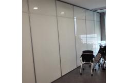 China 85MM Aluminum Frame Sliding Partition Walls Movable With Melamine Surface supplier