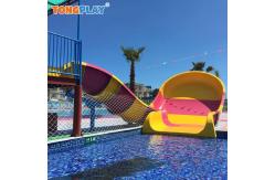 China 100sqm 200sqm Fiber Glass Pool Slide U Shaped Slalom Water Slide supplier