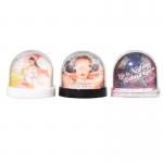DIY Custom Printing Plastic Sublimation Snow Globe With Aluminum Sheet Or Cardboard Blank Liquid Photo Frame for sale