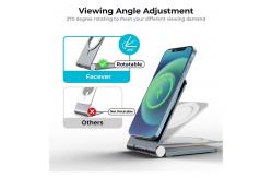 China ODM Aluminum Alloy magsafe charger stand Adjustable desk phone holder supplier