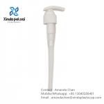 Plastic Lotion Pump White Color Ribbed Cap Dispenser Pump For Lotion Bottle for sale