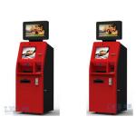 Customer Service Banking ATM Kiosk , Money Automatic Teller Machine Red Color for sale