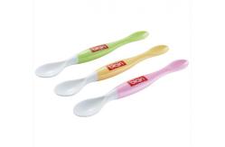 China Two Heads Baby Feeding Spoon PP TPE Safe Customized Logo supplier