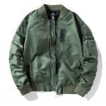 Metal Zipper Black Ma1 Bomber Jacket Mens 100% Polyester Machine Wash for sale