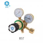 Natural Gas Brass Pressure Regulator Valve With Two Gauges / Neoprene Diaphragm for sale