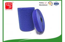 China Blue Customized Adhesive Backed Hook And Loop Tape 100% Nylon Material supplier