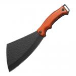 Black Coated Wooden Handle Machete Outdoor With Sheath 14.8cm for sale
