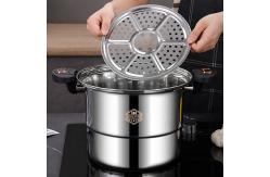 China Custom Logo 5L Double Layer Pressure Cooker Stainless Steel  With Handle supplier