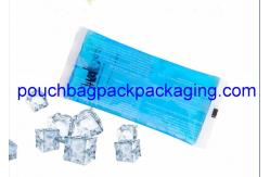 China Plastic ice pack bag, poly ice pack bag, matte printing, food grade supplier