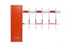 China Red Yellow Orange Automatic Barrier Gate Parking Lot Barriers With Fencing supplier