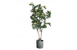 China Yellow Cassia Flowering Artificial Foliage Tree Hotel Decoration supplier