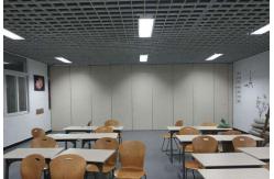 China Aluminium Frame Melamine Surface Office Sliding Partition Wall 1300mm Width Easy Installing supplier
