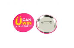 China Custom Round Tinplate Pin Badges with Safety Back – Promotional Metal Button Badges supplier