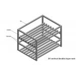 Custom Made Wire Shelving 2 Layers Foldable Double Deep Light Metal Shelving For Battery for sale