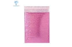 China Pink Custom Printed Poly Bubble Mailers 10x13 CMYK Printing supplier