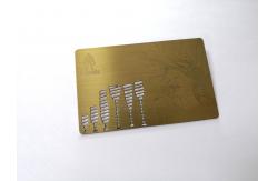 China Ancient Brass Material Metal Business Cards With Engraved Picture / Ccustom Metal Membership Cards supplier