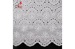 China 2019 Hot White Cotton Fabrics Embroidered Lace Fabric For Bridal supplier