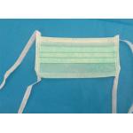 Green 3 Ply Non Woven Face Mask , Sterile Disposable Earloop Face Mask for sale
