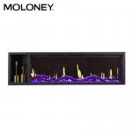75inch Insert Electric Fireplace Fake Charcoal Remote Control Tilted Removable Glass for sale