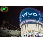 P6.25 High Brightness Glass Transparent LED Display Video Screen for sale